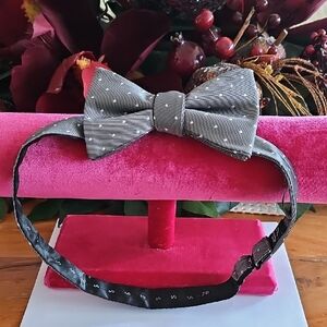 Alfani Gray Polka Dot Kids Bow Tie Adjustable